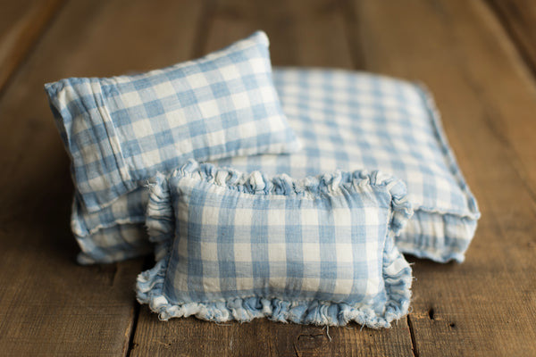 Bed Linens | Baby Blue Buffalo Check