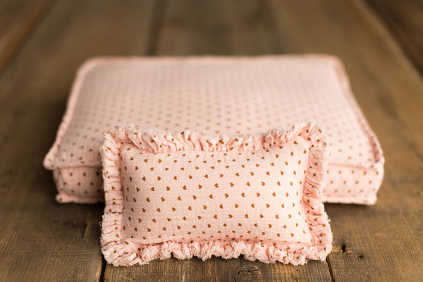 Bed Linens | Pink + Brown Hearts