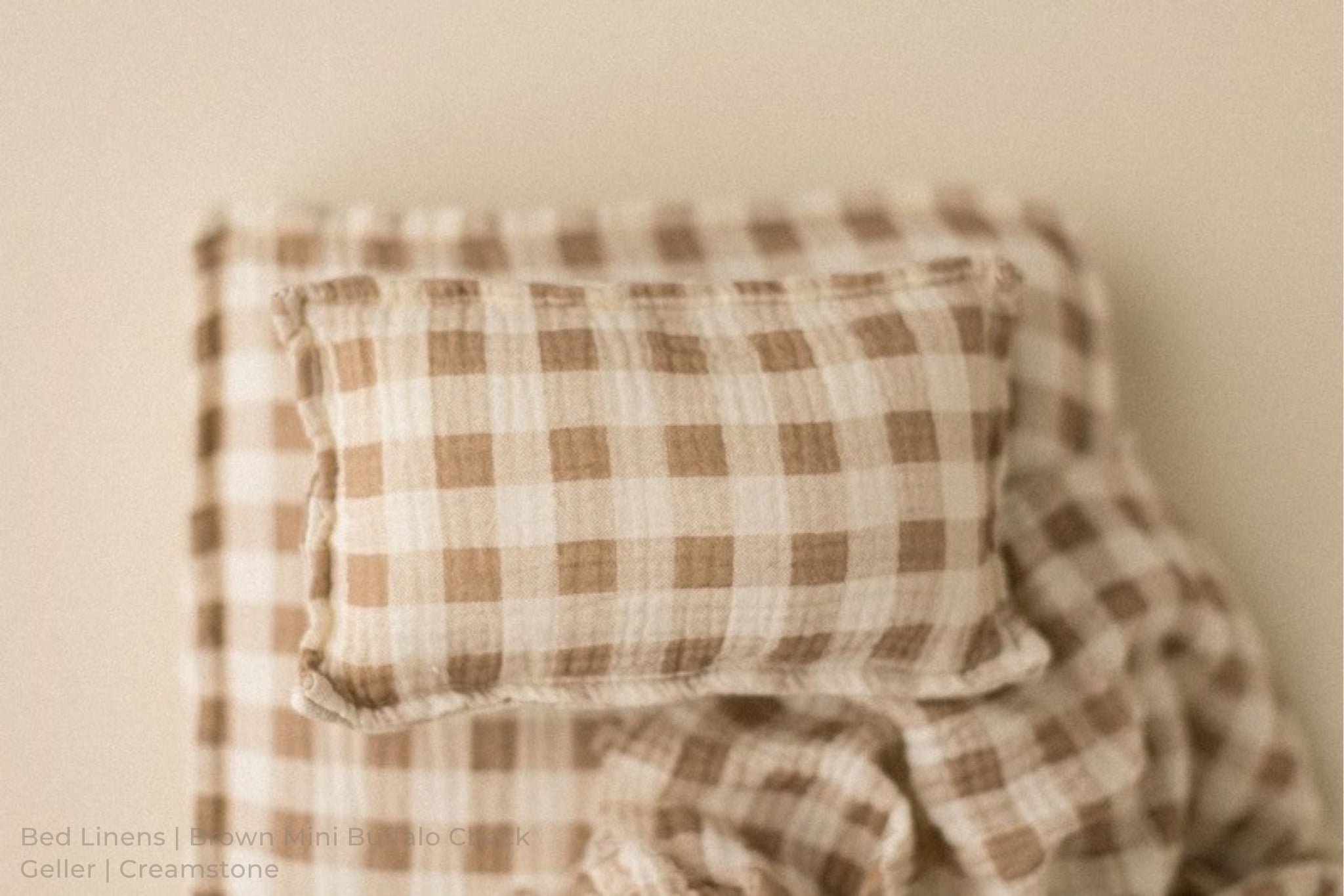 Bed Linens | Brown Mini Buffalo Check / Geller | Creamstone