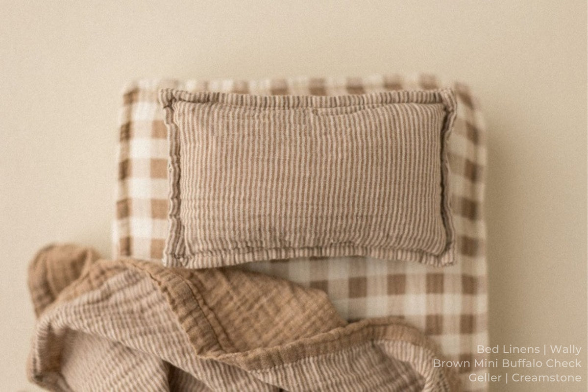 Bed Linens | Wally / Brown Mini Buffalo Check / Geller | Creamstone