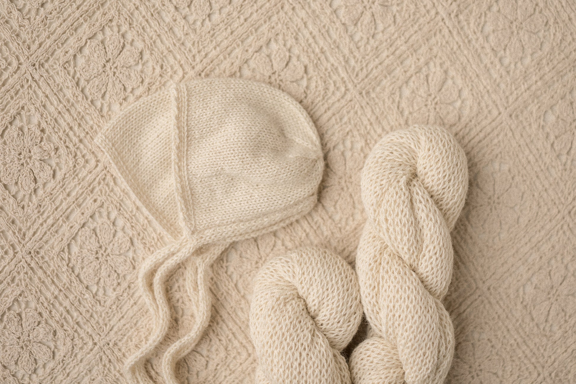 Islene Bonnet + Wrap Set | HLP x Mama Knits