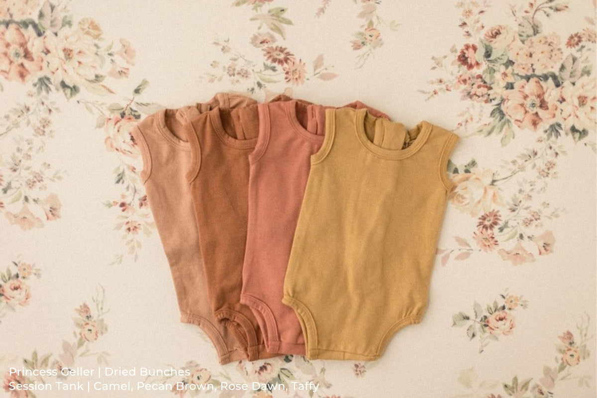 Princess Geller | Dried Bunches / Session Tank | Camel, Pecan Brown, Rose Dawn, Taffy