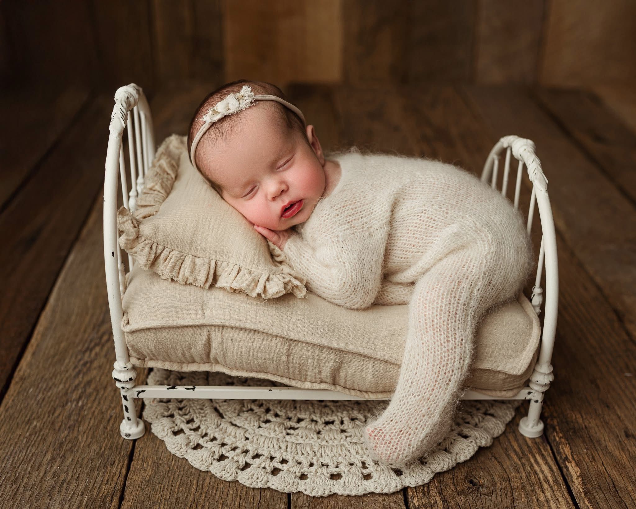 Victorian Bed | Creamed Wheat Distressed (see listing for ship date)