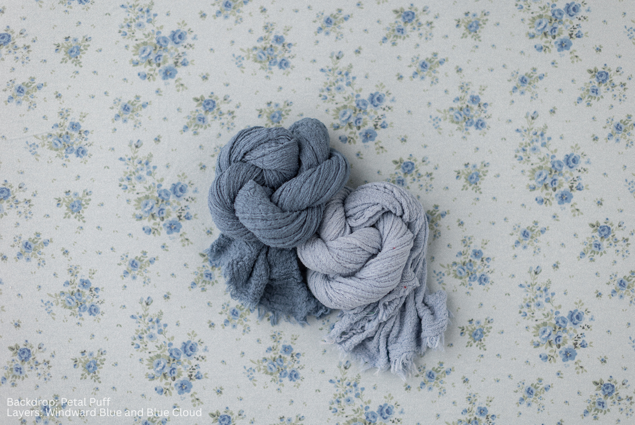 Wide Wrinkly Wrap | Blue Cloud