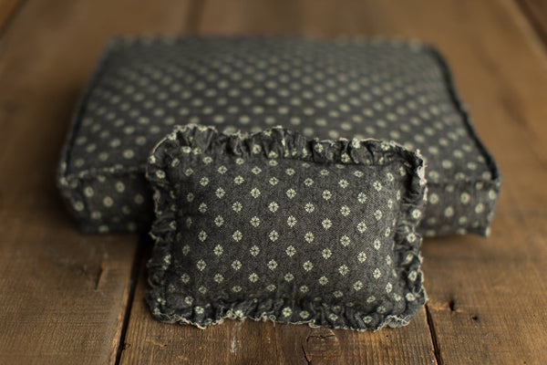 Bed Linens | Dark Gray Stamped Floral