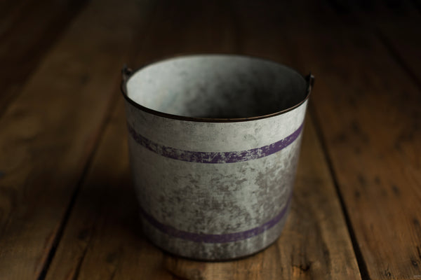 Bucket Hugger | 334 Purple Galvanized Stripe | Blue Tint