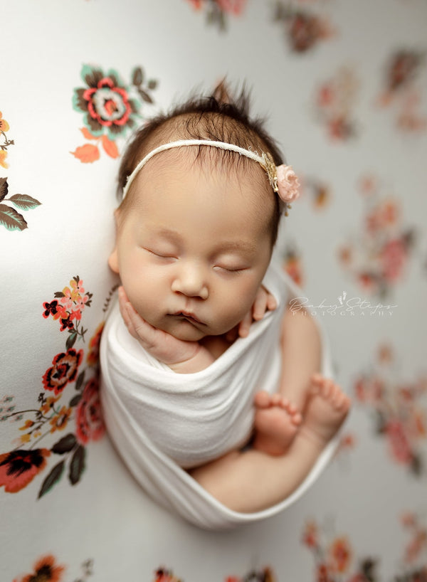 Princess Chandler | Flower Girl-Fabric-Backdrop, Category_Floral, Color_Pink, Color_White, Girl, Princess Line_Chandler-Hello Little Props