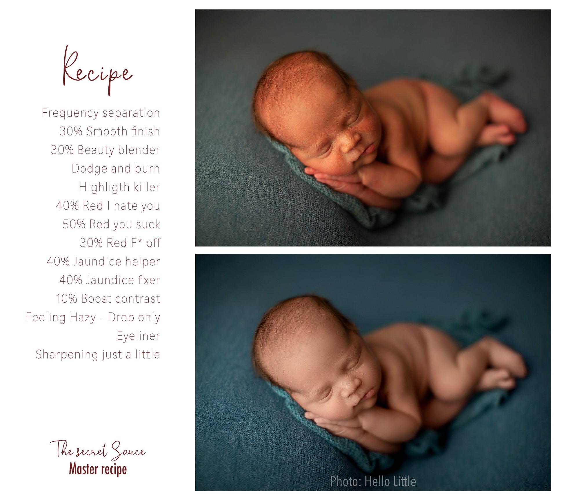 The Secret Sauce - Finishing Action Set for Photoshop - Hello Little Props